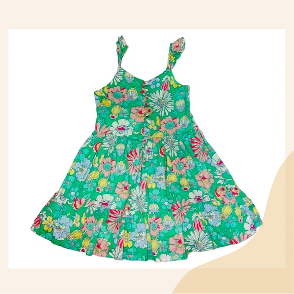 GAP Other - GAP KIDS FLORAL GREEN DRESS
